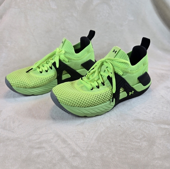 Womens Under Armour Lime Green Sneakers - Picture 2 of 9
